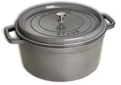 Cocotte Ronde En Fonte Staub 30 Cm Gris Graphite