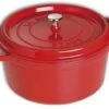 Cocotte Ronde En Fonte émaillée Staub Rouge Cerise De 22cm -Staub Cuisine cocotte ronde staub en fonte 22 cm couleur cerise 63a9bbe169c53