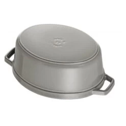 STAUB Cocotte Fonte Ovale 17 Cm Gris Graphite 1 L -Staub Cuisine staub cocotte fonte ovale 17 cm gris graphite 1 l 2