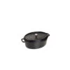 STAUB Cocotte Fonte Ovale 17 Cm Noir Mat 1 L