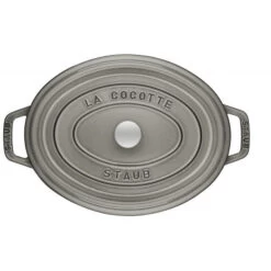 STAUB Cocotte Fonte Ovale 23 Cm Gris Graphite 2,35 L -Staub Cuisine staub cocotte fonte ovale 23 cm gris graphite 235 l 2