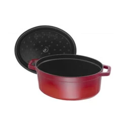 STAUB Cocotte Fonte Ovale 23 Cm Rouge Cerise 2,35 L -Staub Cuisine staub cocotte fonte ovale 23 cm rouge cerise 235 l 3