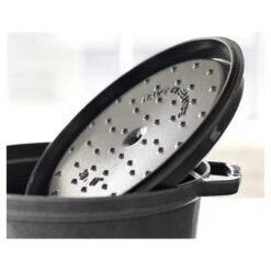 STAUB Cocotte Fonte Ovale 27 Cm Gris Graphite 3,2 L -Staub Cuisine staub cocotte fonte ovale 27 cm gris graphite 32 l 2