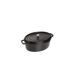 STAUB Cocotte Fonte Ovale 27 Cm Noir Mat 3,2 L