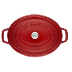 STAUB Cocotte Fonte Ovale 27 Cm Rouge Cerise 3,2 L -Staub Cuisine staub cocotte fonte ovale 27 cm rouge cerise 32 l 2