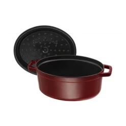 STAUB Cocotte Fonte Ovale 29 Cm Grenadine Majolique 4,2 L -Staub Cuisine staub cocotte fonte ovale 29 cm grenadine majolique 42 l 3