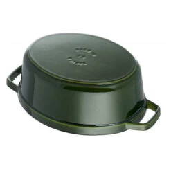 STAUB Cocotte Fonte Ovale 29 Cm Vert Basilic Majolique 4,2 L -Staub Cuisine staub cocotte fonte ovale 29 cm vert basilic majolique 42 l 3