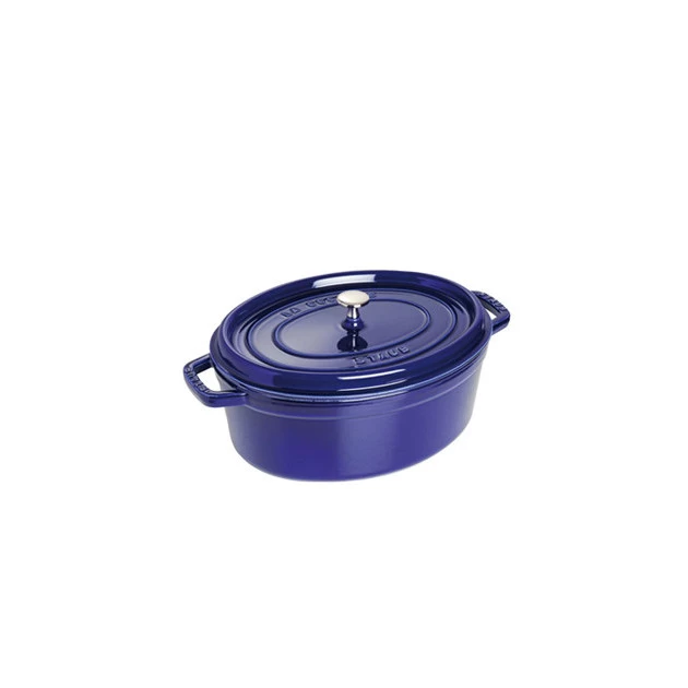 STAUB Cocotte Fonte Ovale 31 Cm Bleu Intense Majolique 5,5 L 3 STAUB Cocotte Fonte Ovale 31 Cm Bleu Intense Majolique 5,5 L