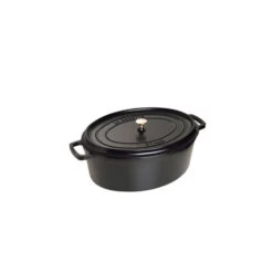 STAUB Cocotte Fonte Ovale 31 Cm Noir Mat 5,5 L