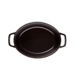 STAUB Cocotte Fonte Ovale 33 Cm Noir Mat 6,7 L -Staub Cuisine staub cocotte fonte ovale 33 cm noir mat 67 l 2