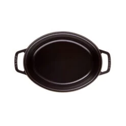 STAUB Cocotte Fonte Ovale 41 Cm Noir Mat 12 L -Staub Cuisine staub cocotte fonte ovale 41 cm noir mat 12 l 2