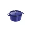 STAUB Cocotte Fonte Ronde 28 Cm Bleu Intense Majolique 6,7 L