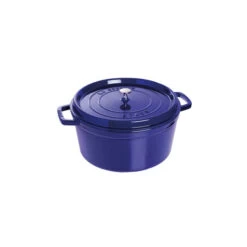 STAUB Cocotte Fonte Ronde 30 Cm Bleu Intense Majolique 8,35 L