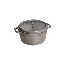 STAUB Cocotte Fonte Ronde 34 Cm Gris Graphite 12,6 L