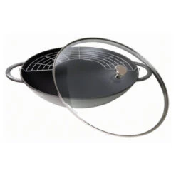 Wok En Fonte 30 Cm Gris Staub