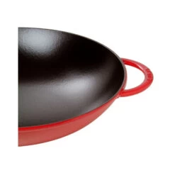 Wok En Fonte 37 Cm Rouge Staub -Staub Cuisine wok en fonte 37 cm rouge staub 2